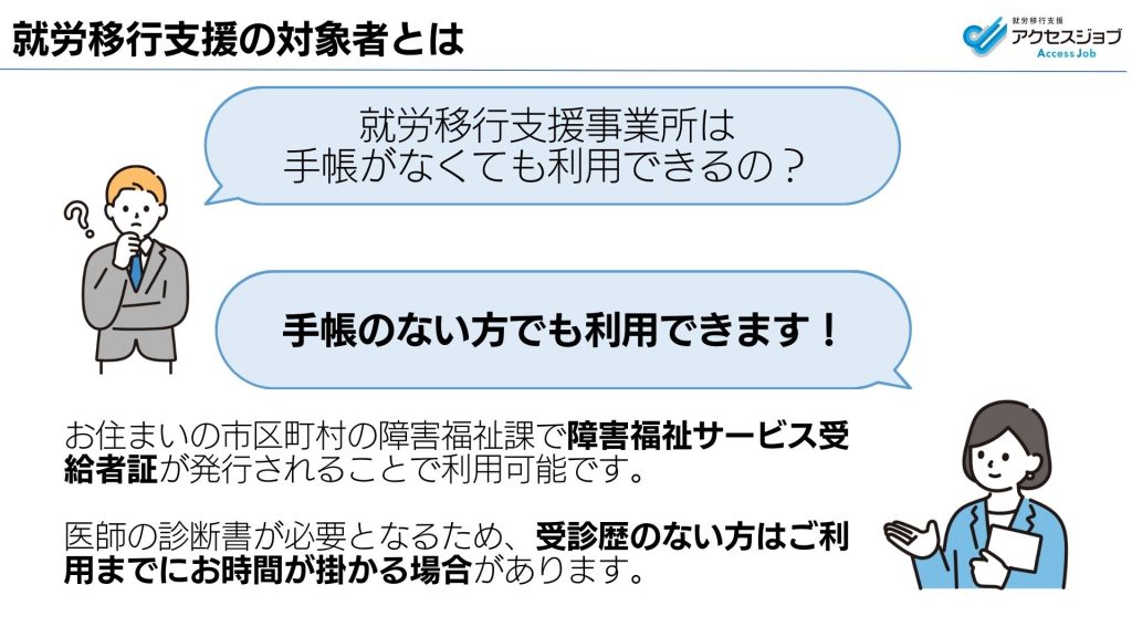 就労移行支援事業所の利用対象者について